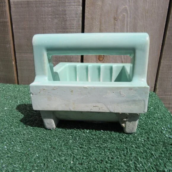 Vintage Robins Egg Blue In Wall Mount Bathroom Shower Soap Holder Bar Salvage